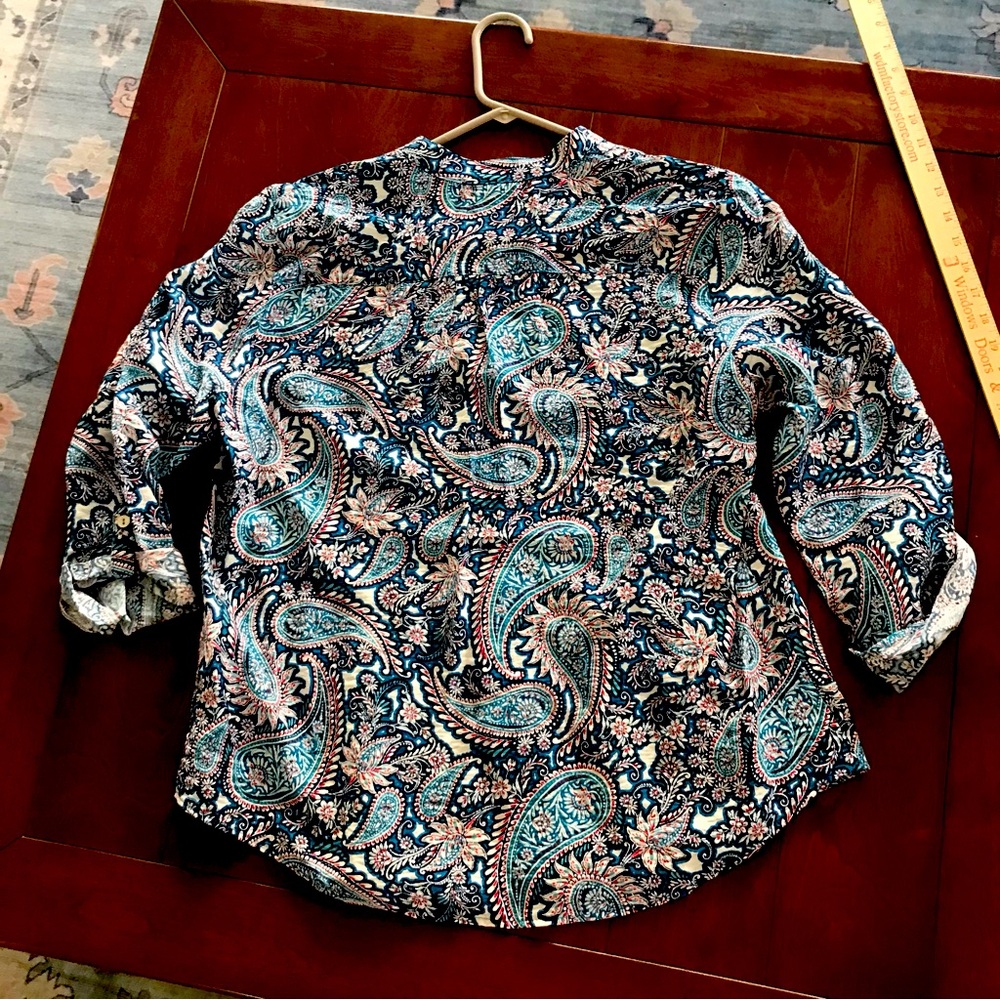 Ruby Rd. Paisley Button Down Shirt - Picture 4 of 5